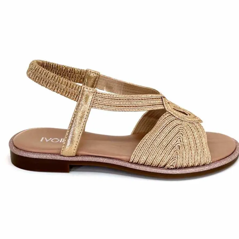 Ivoire0351a Sandales Plate Ivoire 1616220 Textile Cipria Nude Fashion