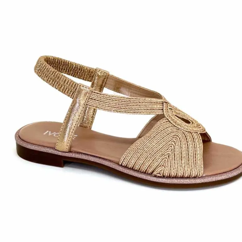 Ivoire0351a Sandales Plate Ivoire 1616220 Textile Cipria Nude Fashion