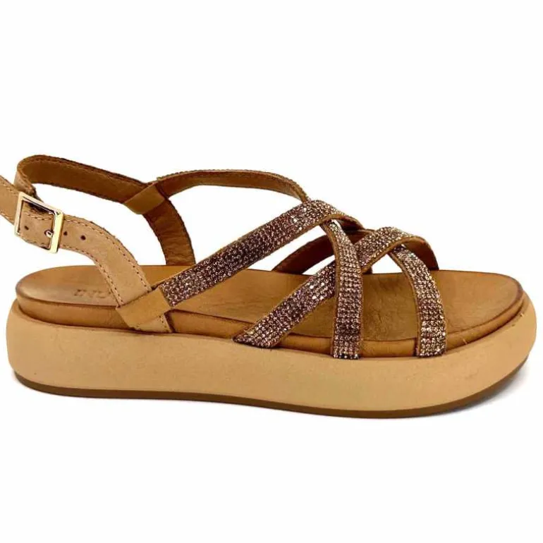 Inuovo Sandales Plateforme 96008 Cuir Scissors Marron Best