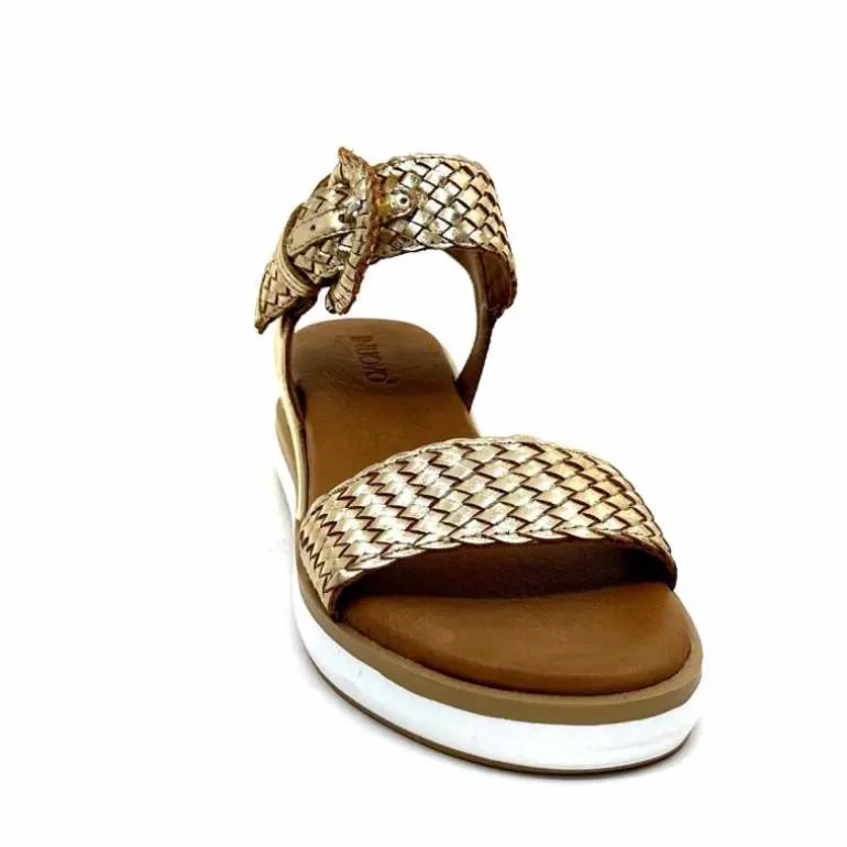 sandales_plateforme_inuovo__cuir_tress_or_5.webp Inuovo Sandales Platefme 113031 Cuir Tressé Or Fashion