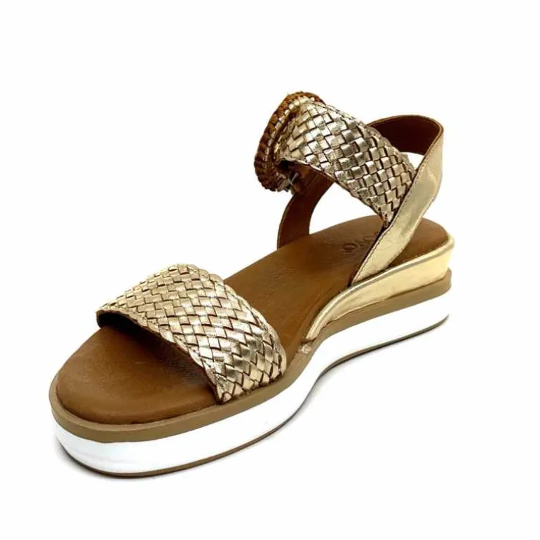 sandales_plateforme_inuovo__cuir_tress_or_9.webp Inuovo Sandales Platefme 113031 Cuir Tressé Or Fashion