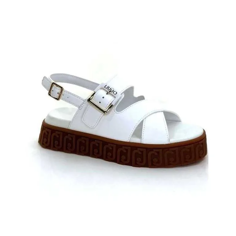 Liu.Jo Sandales Plateforme Liu Jo Ba4131 Cuir Blanc Flash Sale