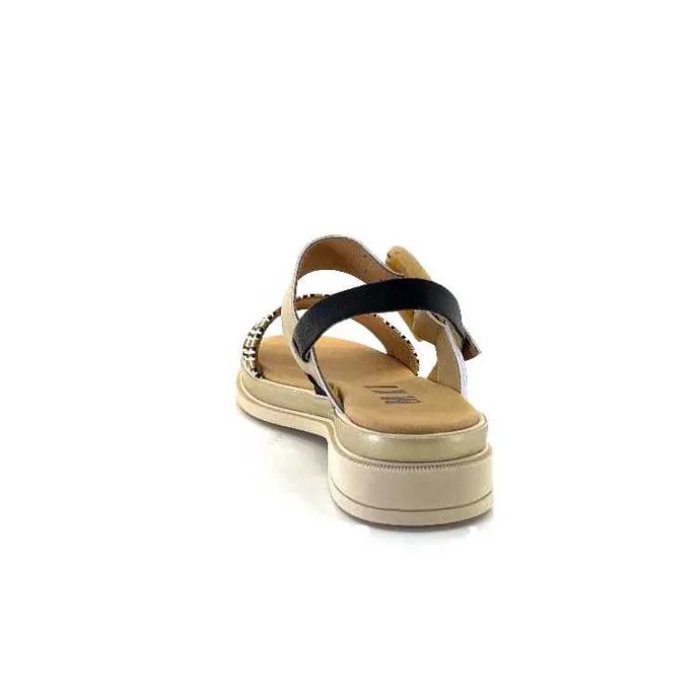 MKD Sandales Plateforme Irmin Cuir Doré Beige Noir Best Sale