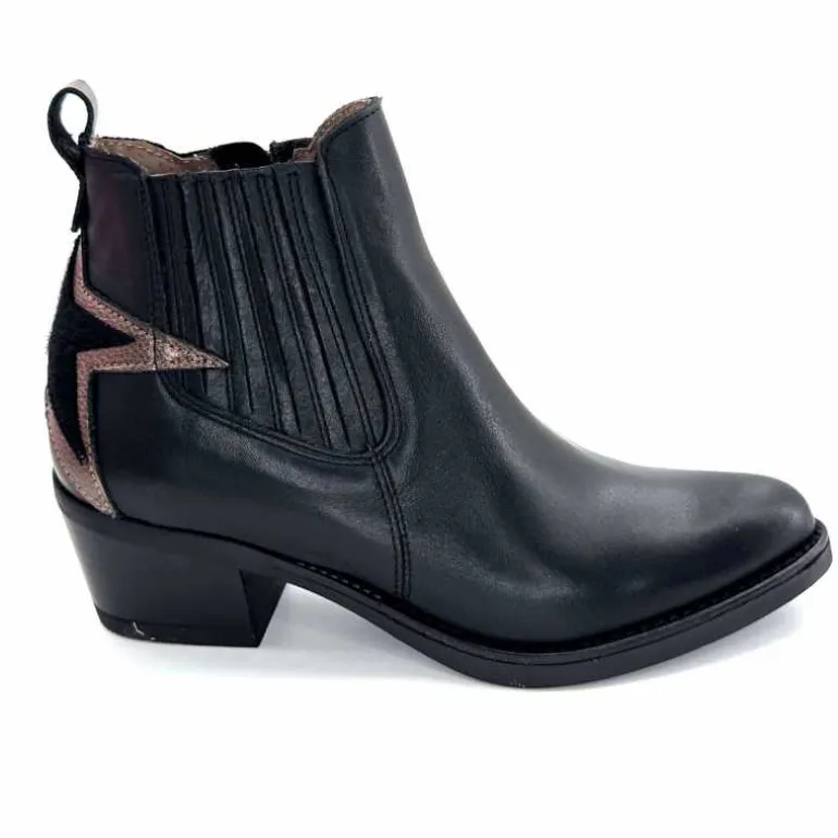 MKD Santiags Gael Cuir Noir Fashion