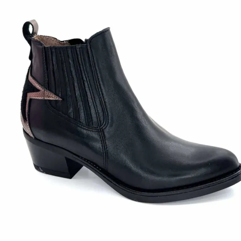 MKD Santiags Gael Cuir Noir Fashion