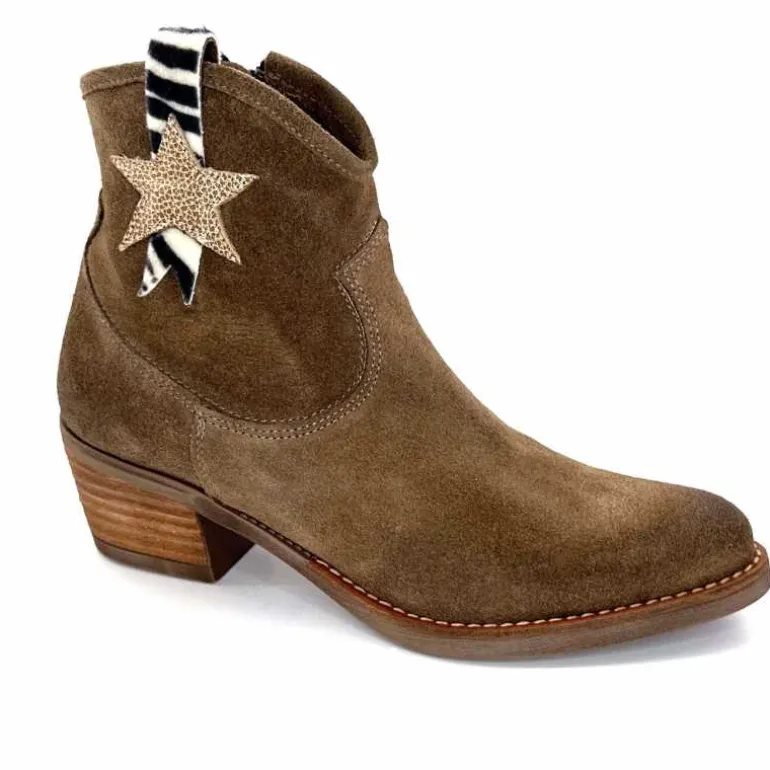 MKD Santiags Geo Daim Taupe Outlet